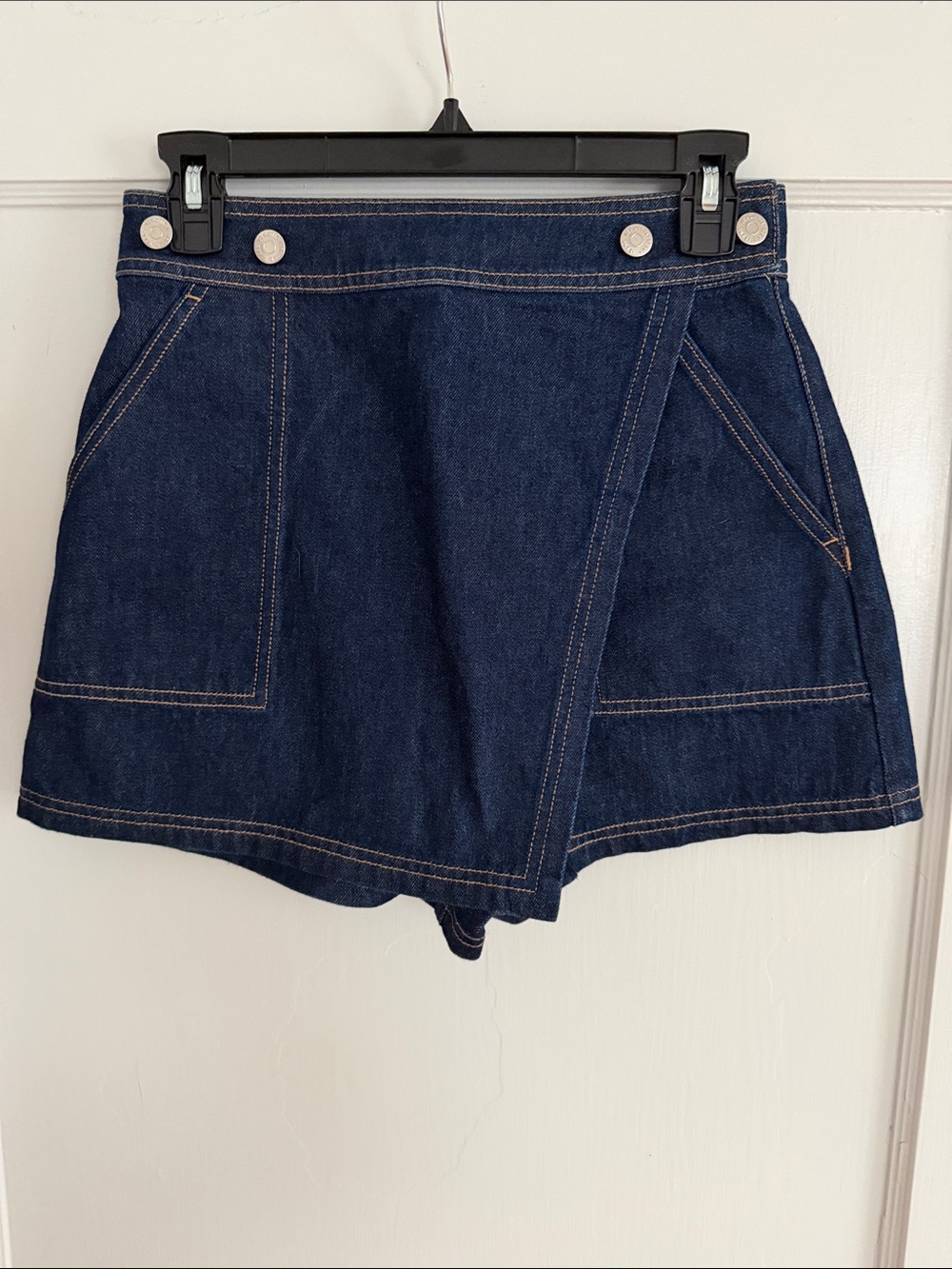 Veronica Beard Denim Wrap Skort